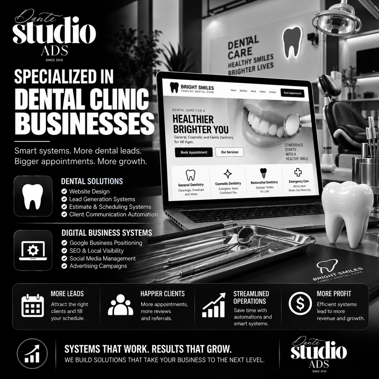 Dante Studio ADS specialized business system showcase 11